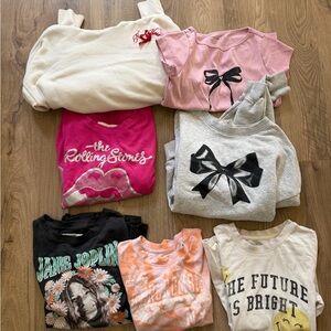 Assorted Graphic Sweatshirts and Tees bundle